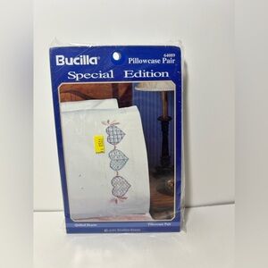 Bucilla Quilted Hearts Pillowcase Pair Kit 64089 New Special Edition 1994